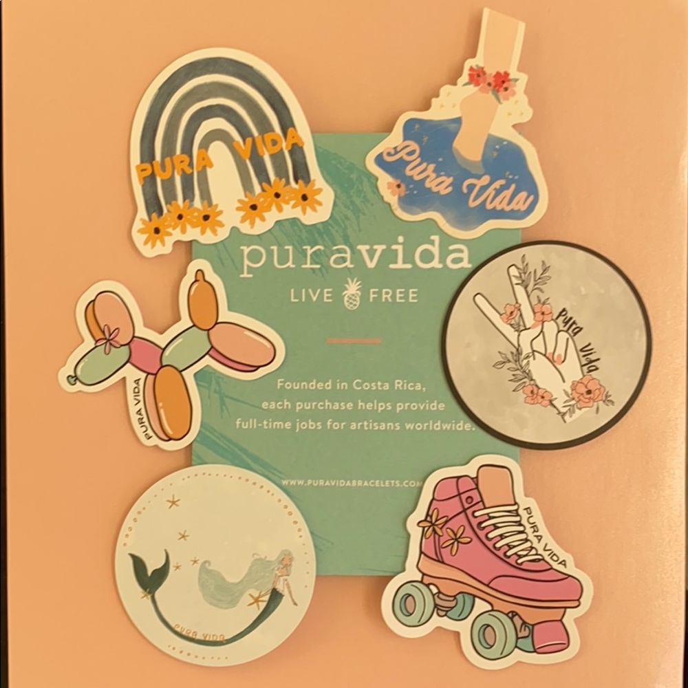 Pura Vida Stickers (6 Pack)